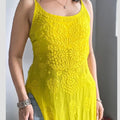 Premium Yellow Viscose Sleeveless Kurti