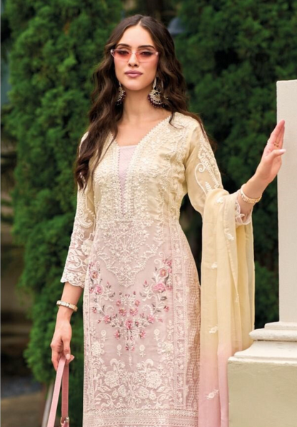 Peach Ombre Premium Pakistani Suits with Dupatta