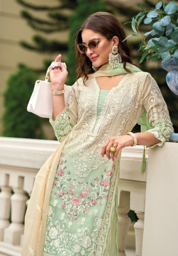 Green Ombre Premium Pakistani Suits with Dupatta