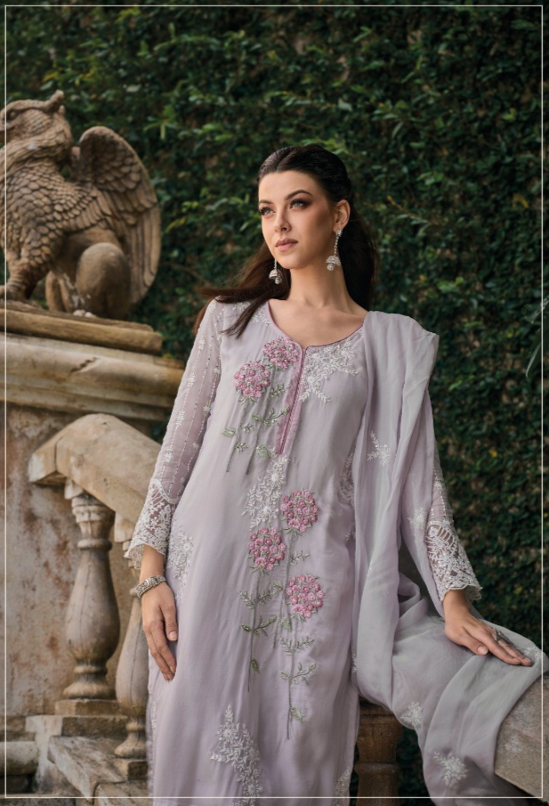 Classic Lavendar Salwar Kameez Pakistani Suits with Dupatta