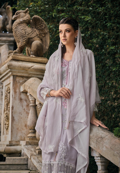 Classic Lavendar Salwar Kameez Pakistani Suits with Dupatta