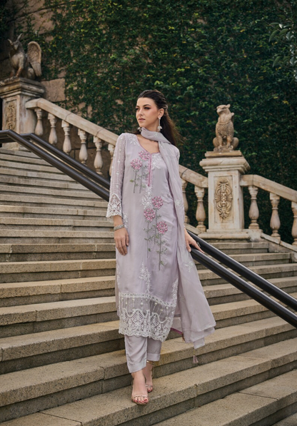 Classic Lavendar Salwar Kameez Pakistani Suits with Dupatta