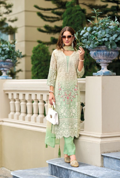 Green Ombre Premium Pakistani Suits with Dupatta