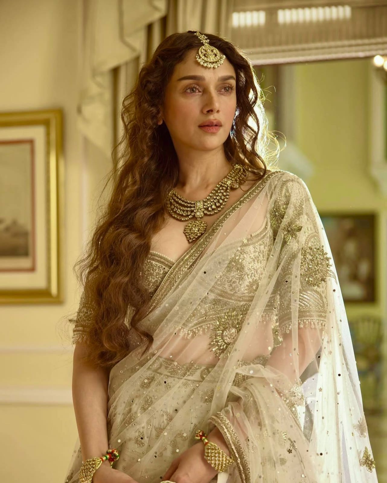 Golden Wedding Guest Lehenga Choli - Classic Indian Design