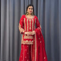 Red Karwa Chauth Designer Suit Set (Limited Stock)