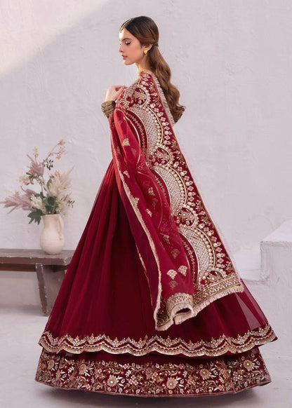 Maroon Designer Georgette Sequin Embroidered Gown with Dupatta (Double Layer Flair)