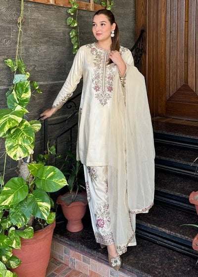 Elara French Crepe Farshi Salwar Suit Set