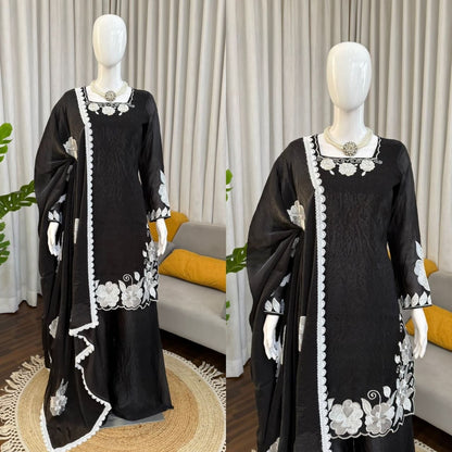 The Onyx Noir Edit: All-Black Fendy Silk Farshi Ensemble