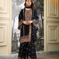 Black Classic Silk Embroidery & Sequins Work Fully Stitched Salwar Suit Set
