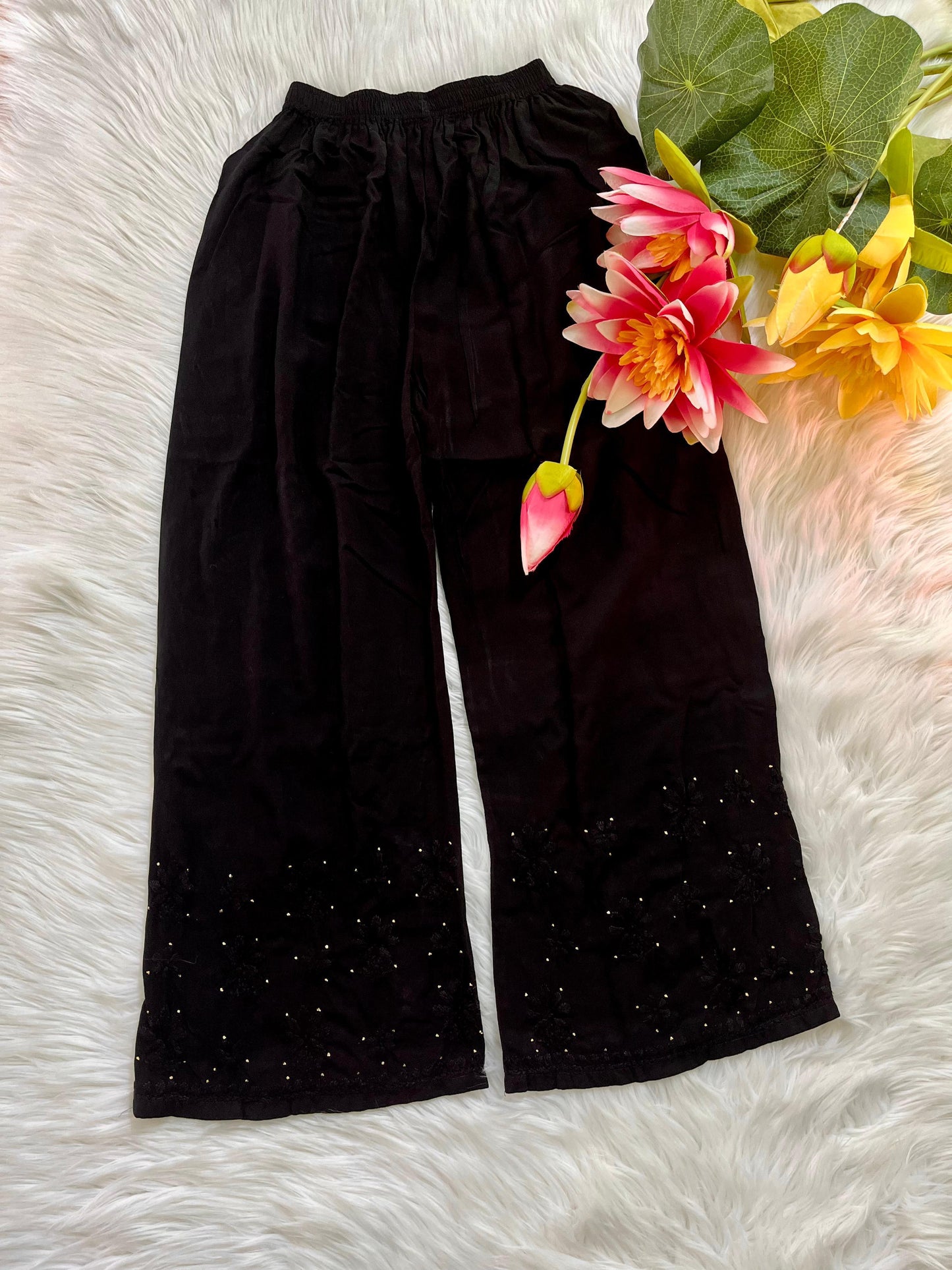 Bestselling Mukaish Rayon 3-Piece Set in Black