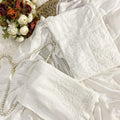 White Handcrafted Lucknow Chikankari Rayon 3-Piece Set Plus Sizes