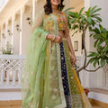 Grand Multicolor Party Wear Georgette Designer Lehenga Set