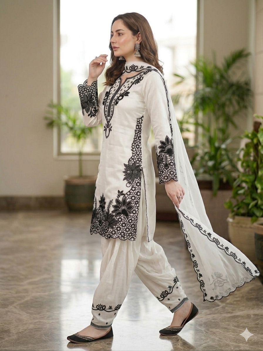 Eid Special Hania Amir Inspired Glass Roman Silk Farshi Salwaar Set