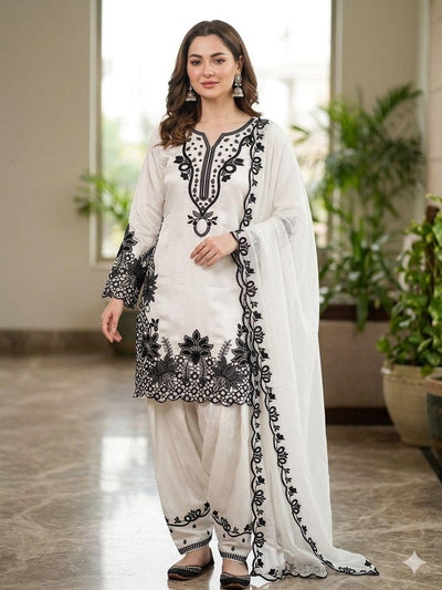 Eid Special Hania Amir Inspired Glass Roman Silk Farshi Salwaar Set
