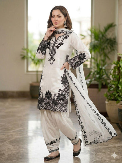 Eid Special Hania Amir Inspired Glass Roman Silk Farshi Salwaar Set