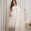 Elegant Georgette Party Wear Gown Set with Sequin & Dori Work