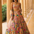 Multicolor Bridesmaid Georgette Lehenga Set (New)