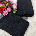 Black Premium Lucknawi Chikankari Handwork Viscose Kurti & Palazzo Set