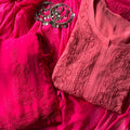 Fuchsia Pink Elegant Viscose Lucknow Chikankari Handwork Ensemble (New)