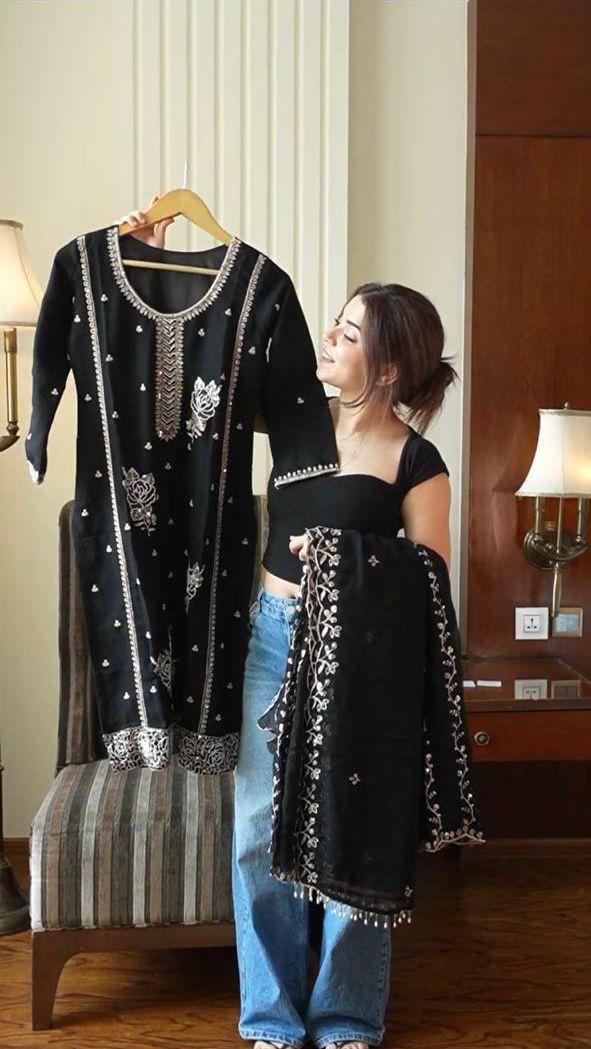 Black Gharara Pair from Inaya Khan