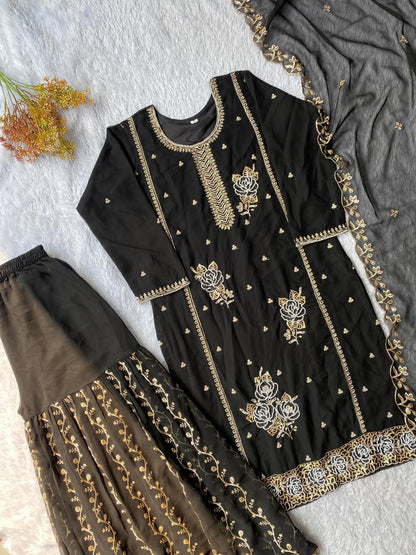 Black Gharara Pair from Inaya Khan