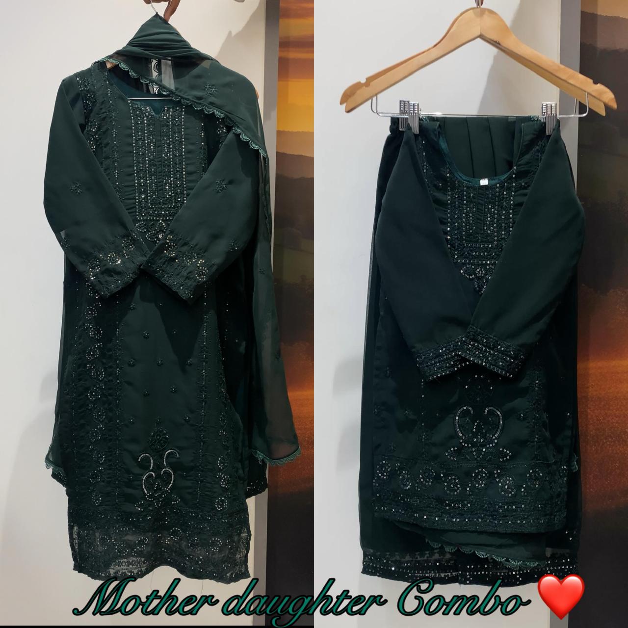 Mother Daughter Twinning Georgette Palazzo Set