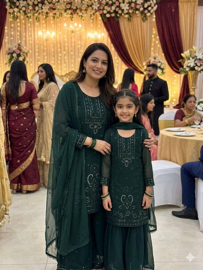 Mother Daughter Twinning Georgette Palazzo Set
