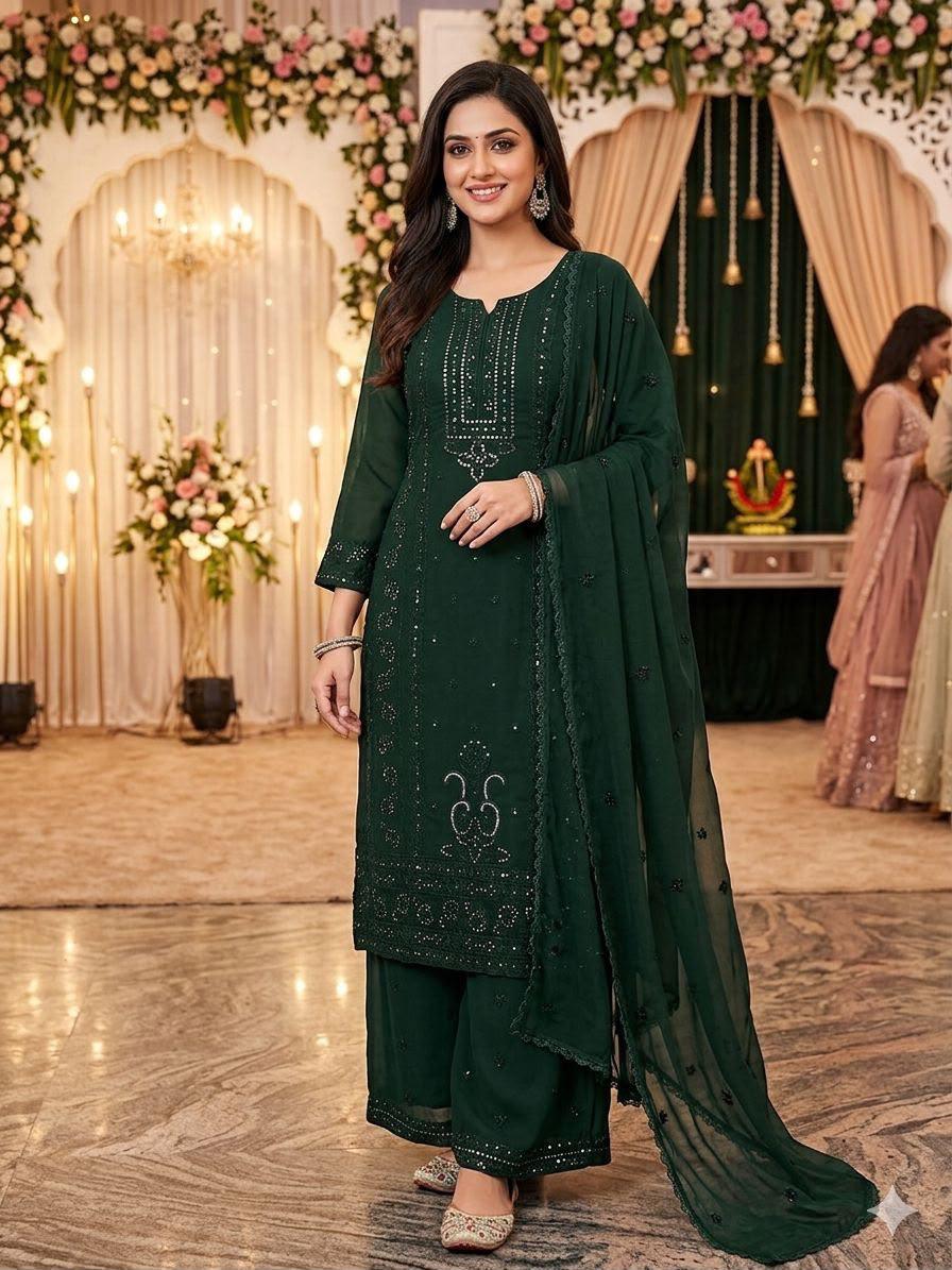 Kids ethnic georgette palazzo set