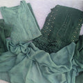 Pure Viscose Pastel Green Full Jaal Mukaish Kurta Set (NEW)