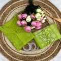 Lime Green Lucknowi Chikankari Heavy Work Cotton Kurti & Pant Co-ord Set