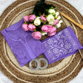 Purple Lucknowi Chikankari Heavy Work Cotton Kurti & Pant Co-ord Set