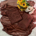 Elegant Brown Ethereal Dyeable Chikankari Kurta Set (Latest)