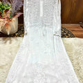 White Exquisite 3D Handwork Modal Lucknow Chikankari Kurta Set