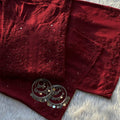 Maroon Cotton Lucknow Chikankari Kurti Palazzo Set with Mukaish Work