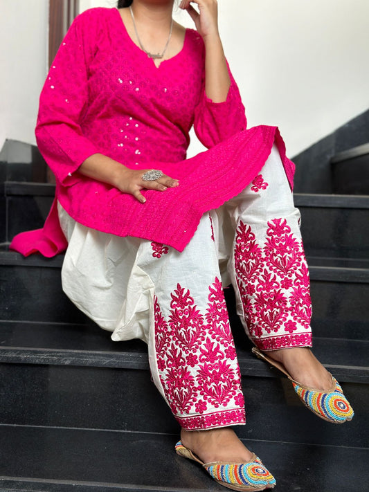 Pink Elegant Patiala Salwar Set