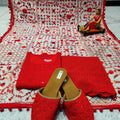 All Red Ensemble 4 Pc With Jutti