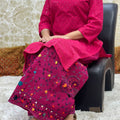 Pink Majenta Beautiful Mastani Kurti Set with Chikankari and Sequin Work