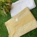Beige Exclusive Cotton Voile Chikankari Handwork Kurti with Pants