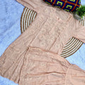 Beige 3D Work Modal Gharara Set | Lucknow Chikankari Kurta