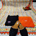 Black and Orange Ensemble 4 Pc With Jutti