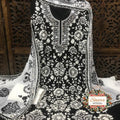 Black Chikan Kurti with Beautiful Zari & Sequins Embroidery Work Latest Online