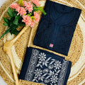 Black Elegance Chikankari Cotton Kurti & Coordinated Set ++ Sizes available