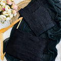 Black Handcrafted Soft Rayon 3-Piece Dyed Ombre Set