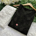 Black Mukaish Chanderi Dyeable Kurti and Pant Set