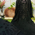 Black Opulent Rayon Set with Ring Mukesh Work Upto 5XL Plus size