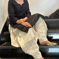 Black Sequence Chikan Patiala Ensemble