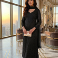 Classic Black Ethereal Viscose Chikankari & Mukaish Work Ensemble