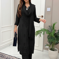 Classic Black Ethereal Dyeable Modal Chikankari Kurta Set