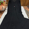 Classic Black Plus Size Lucknow Chikankari Modal Kurti with Palazzo Set