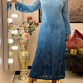 Blue Breezy Bliss Dyed Viscose Long Kurti